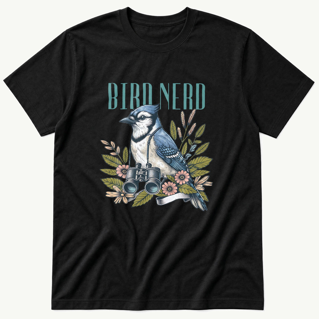 Bird Nerd Blue Jay Floral T-Shirt product image 2
