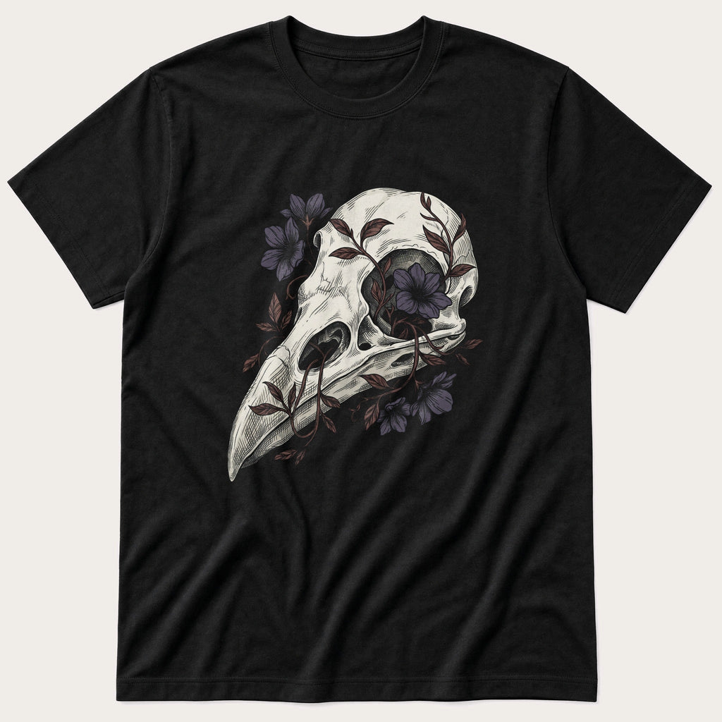 Bird Skull with Florals T-Shirt product image 1