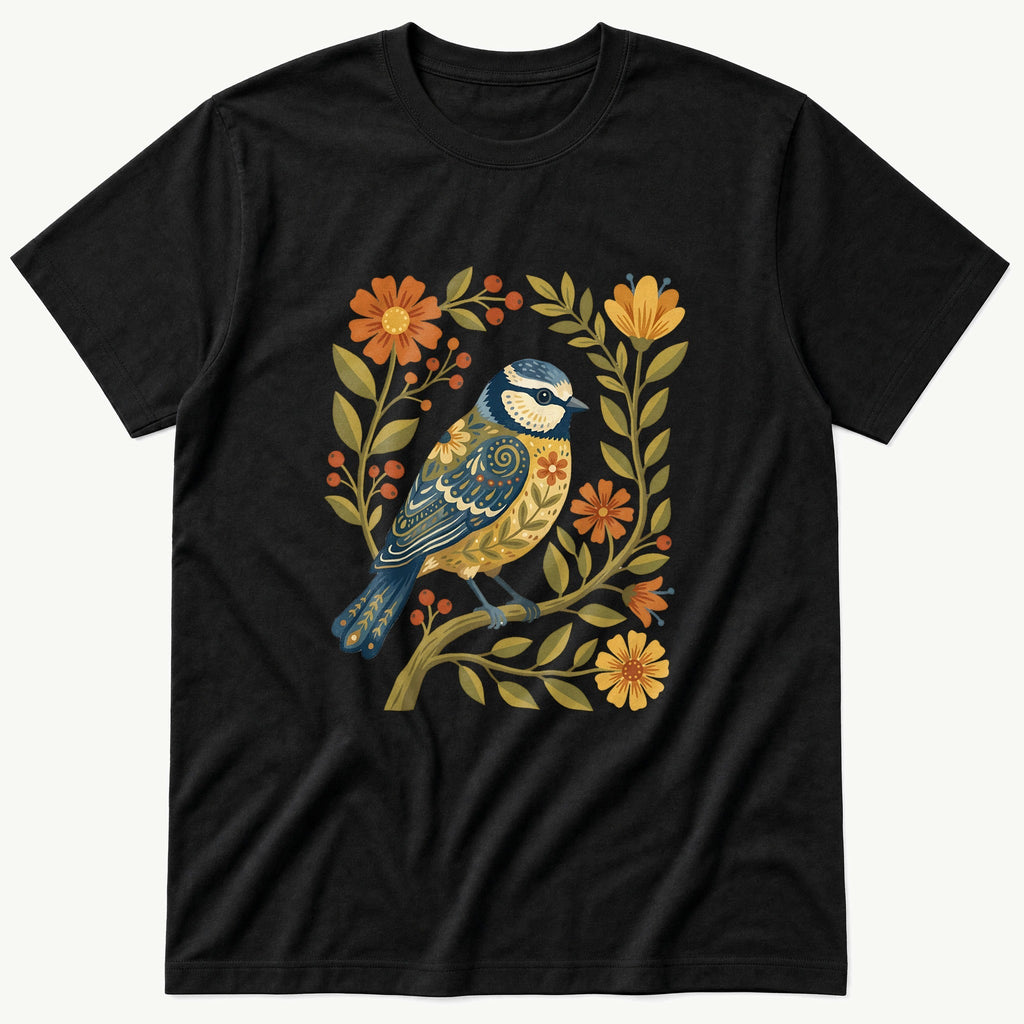 Folk Style BlueTit V2 T-Shirt product image 2
