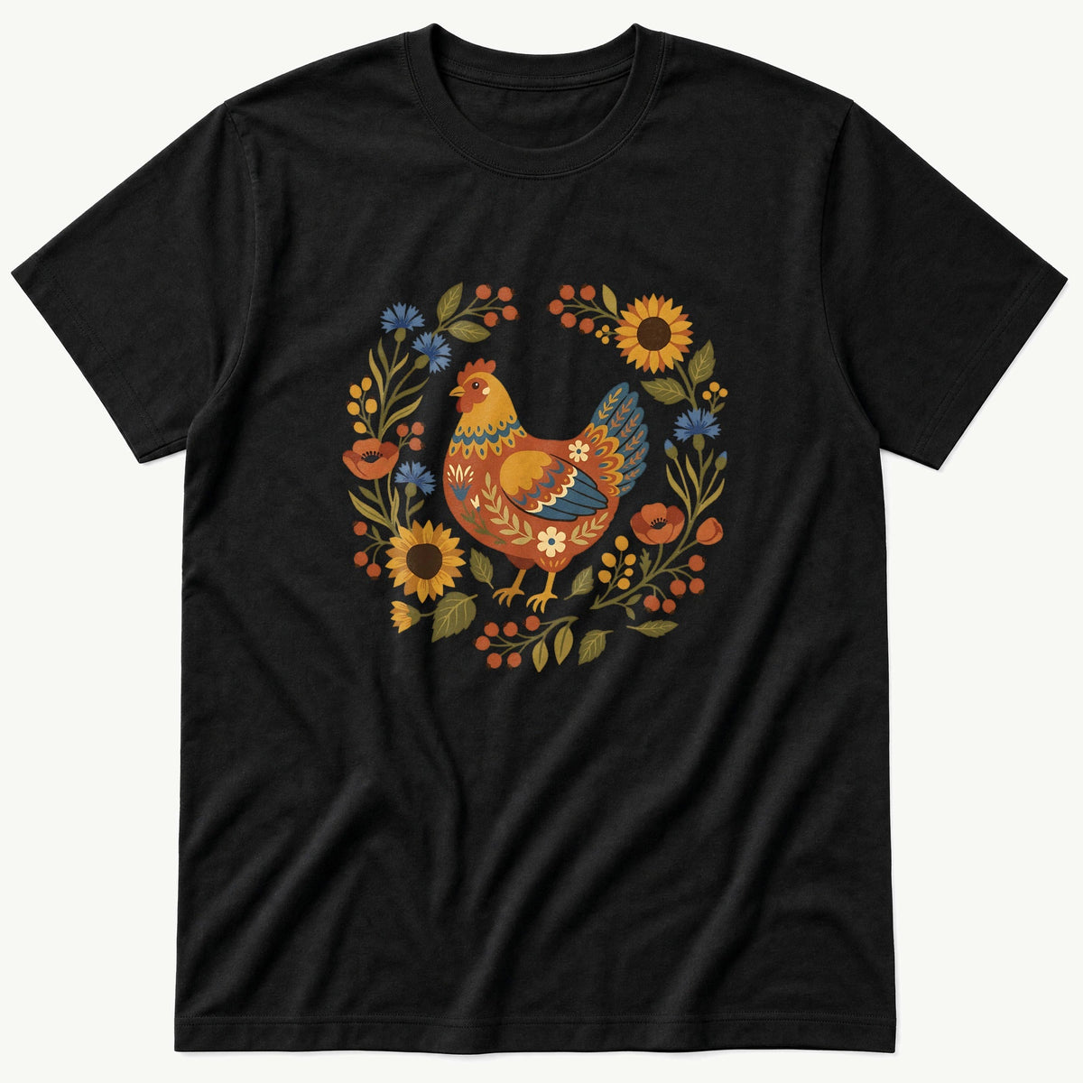 Folk Style Hen T-Shirt product image 2