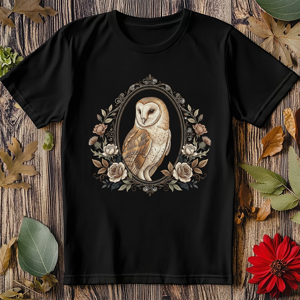 Floral Frame Owl T-Shirt product image 2