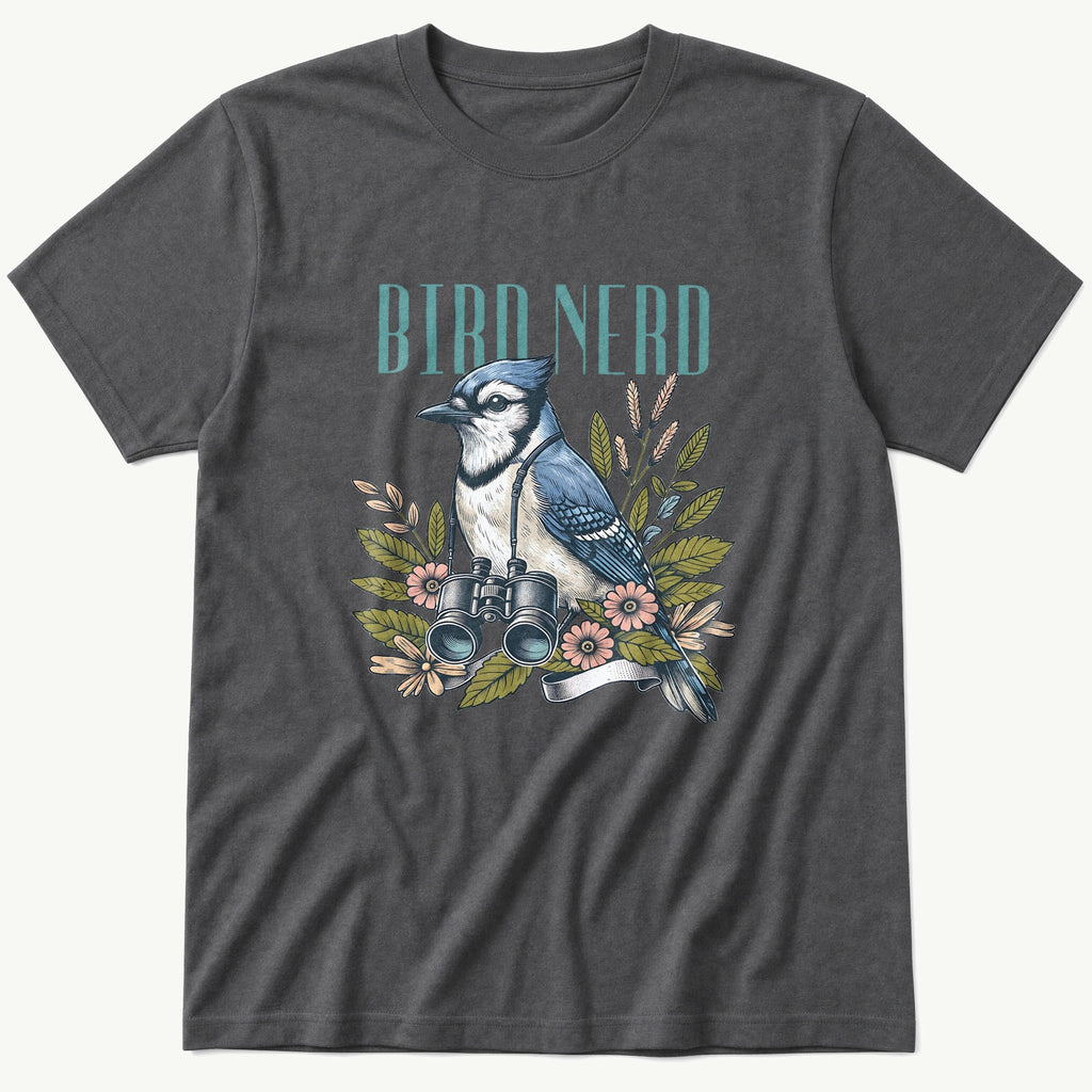 Bird Nerd Blue Jay Floral T-Shirt product image 3