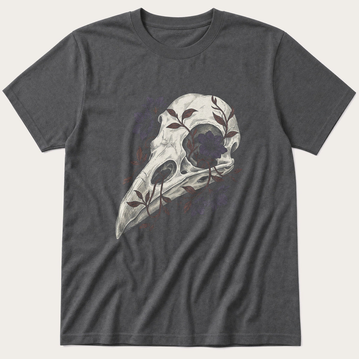 Bird Skull with Florals T-Shirt product image 2