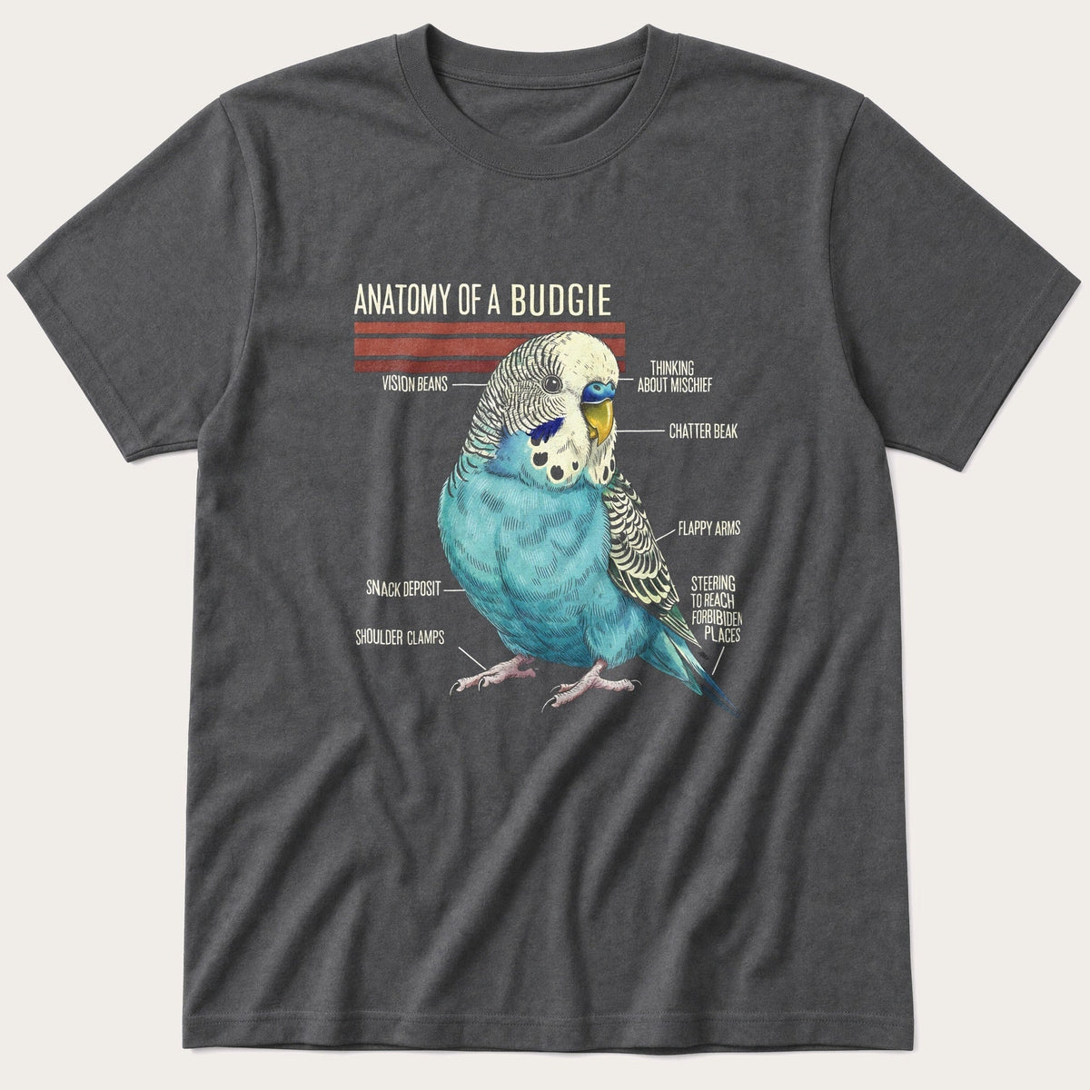 Budgie Anatomy T-Shirt product image 3