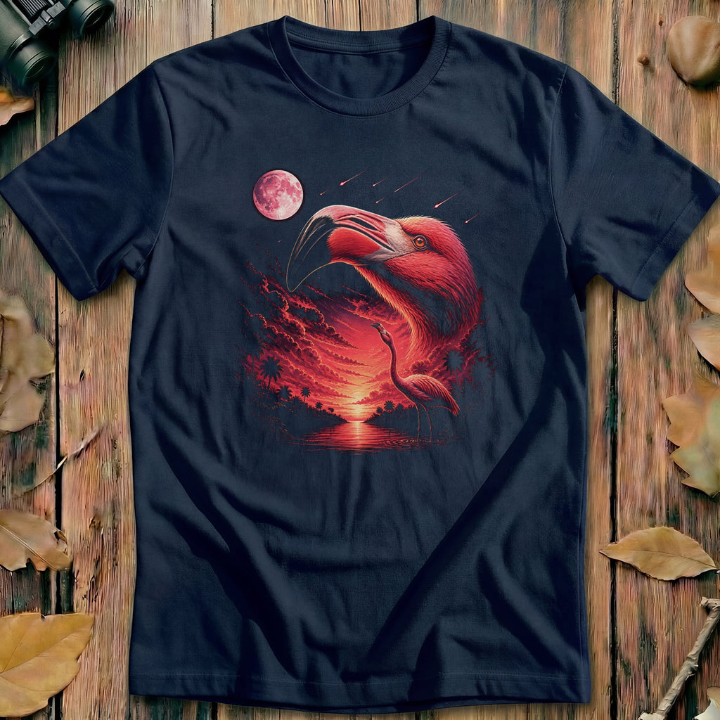 Flamingo Fantasy Art - Calling at Moon T-Shirt product image 2