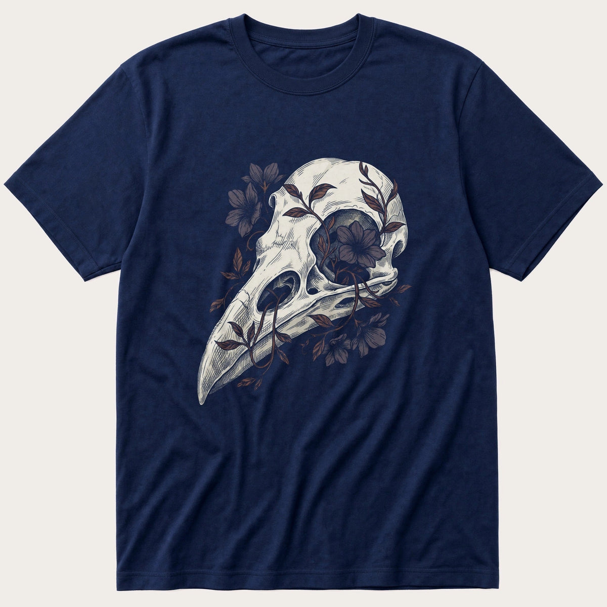Bird Skull with Florals T-Shirt product image 3