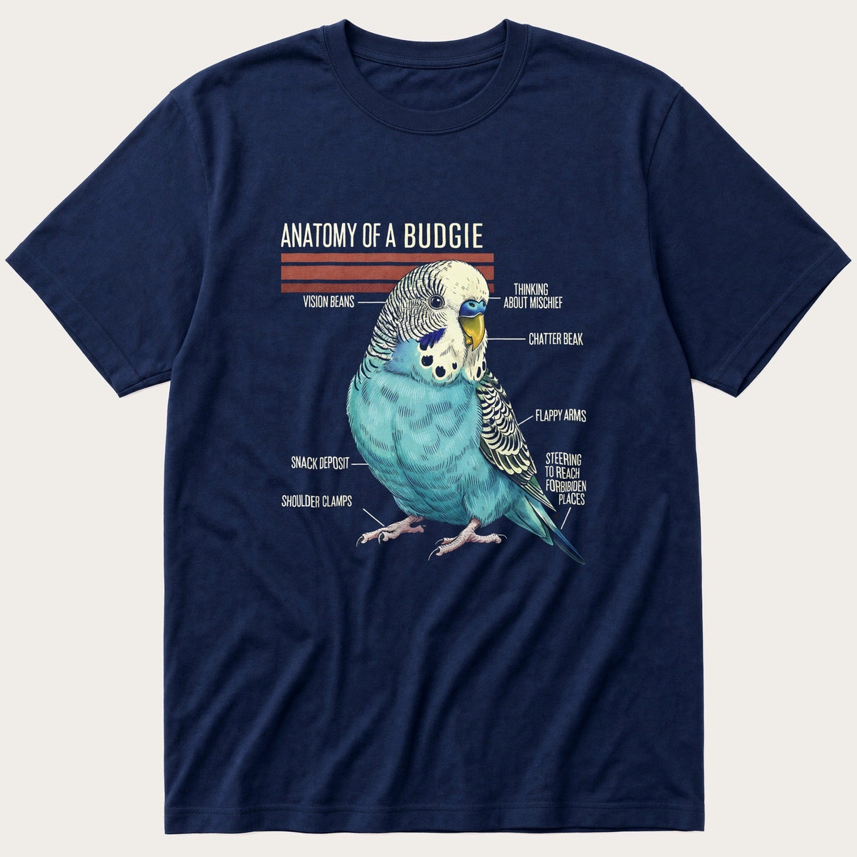 Budgie Anatomy T-Shirt product image 2