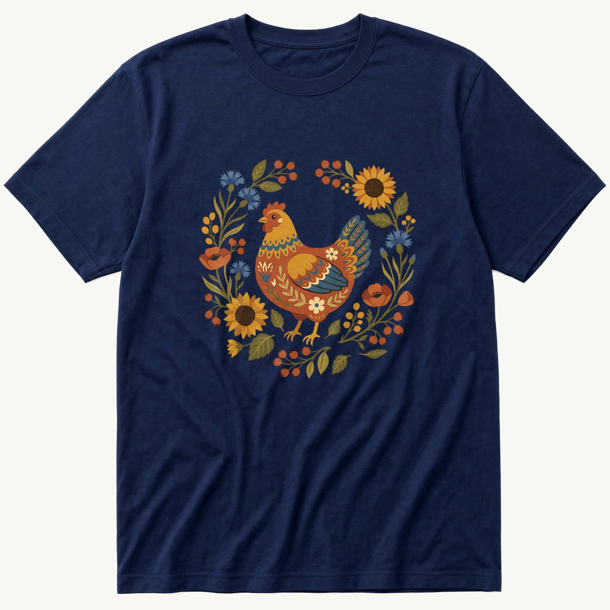 Folk Style Hen T-Shirt product image 1