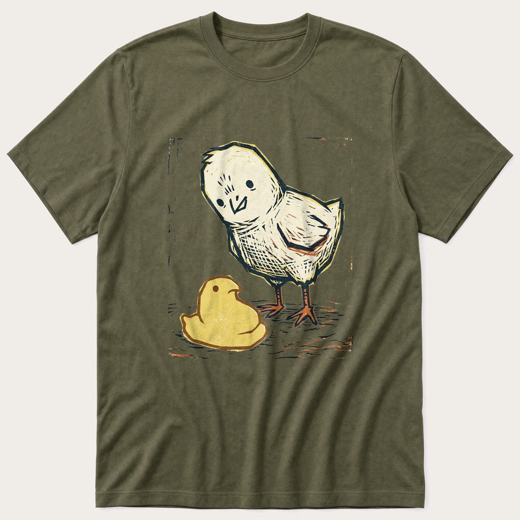Chick Peep Woodcut T-Shirt product image 5