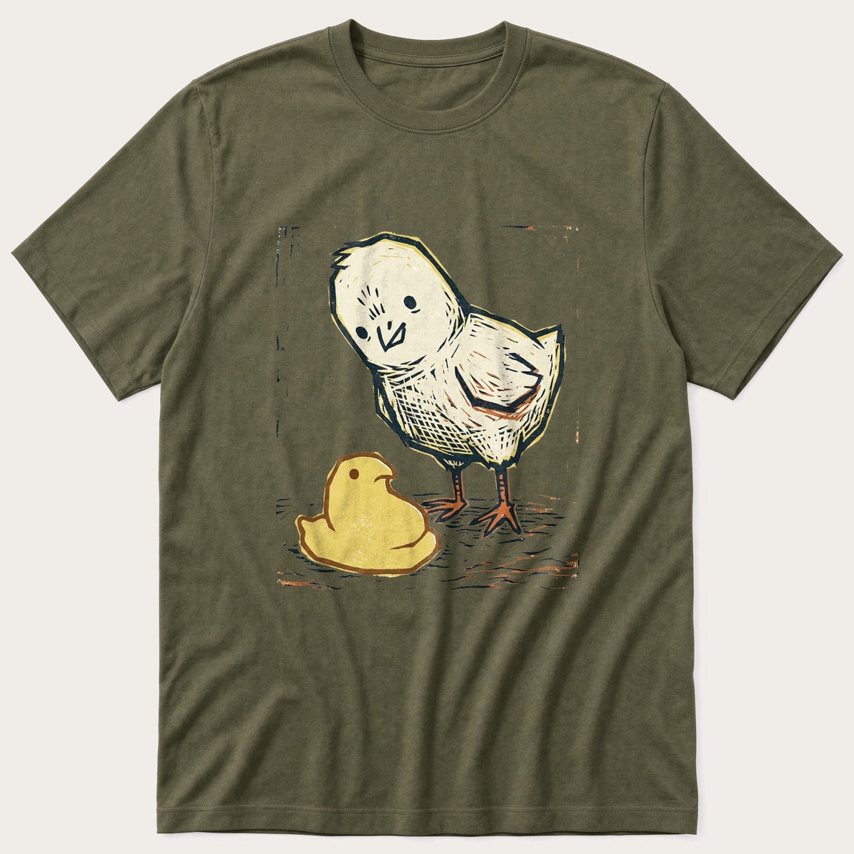 Chick Peep Woodcut T-Shirt product image 5