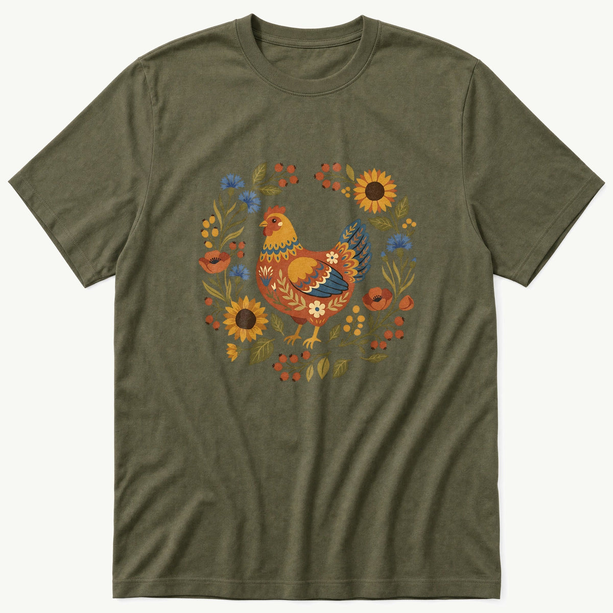 Folk Style Hen T-Shirt product image 4