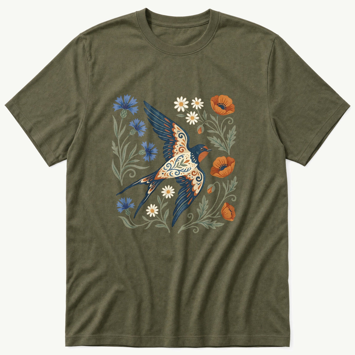 Folk Style Swallow T-Shirt product image 4