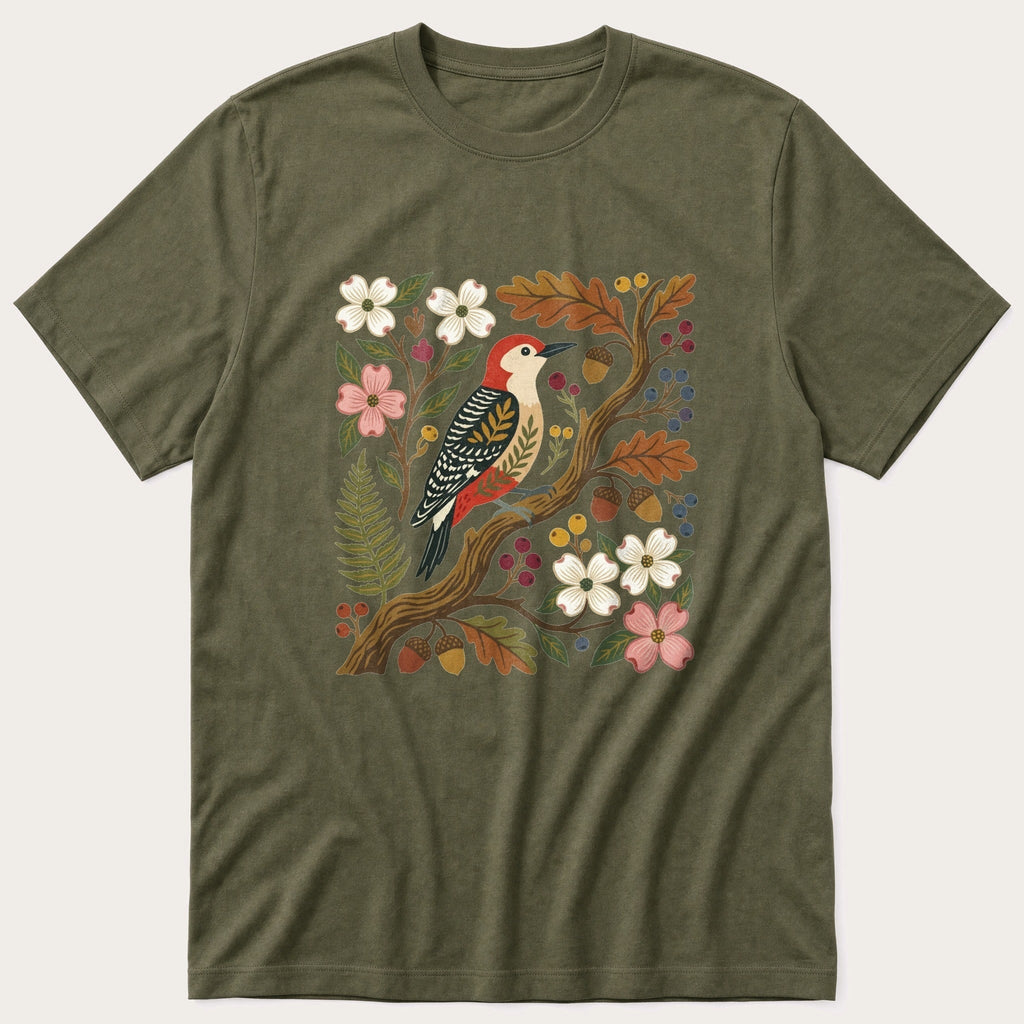 Folk Style WoodPecker T-Shirt product image 4