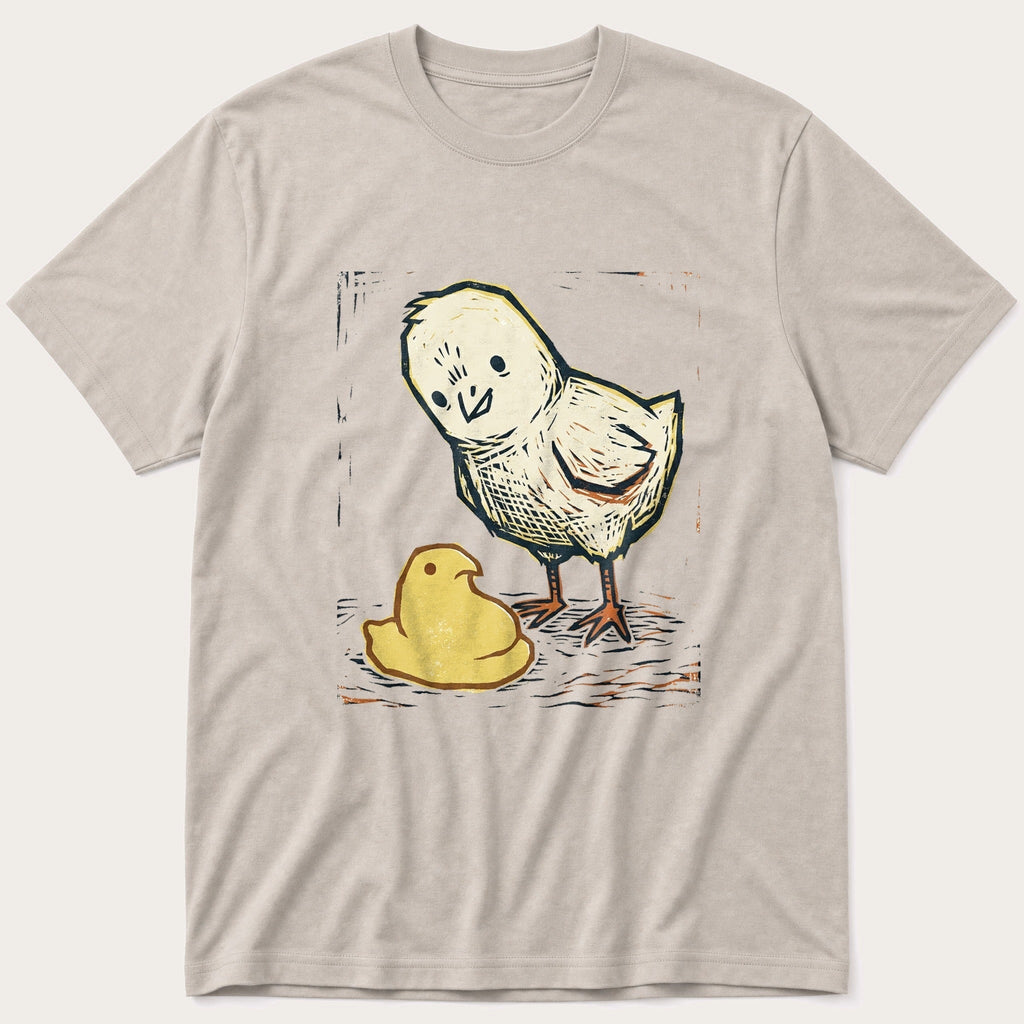 Chick Peep Woodcut T-Shirt product image 1