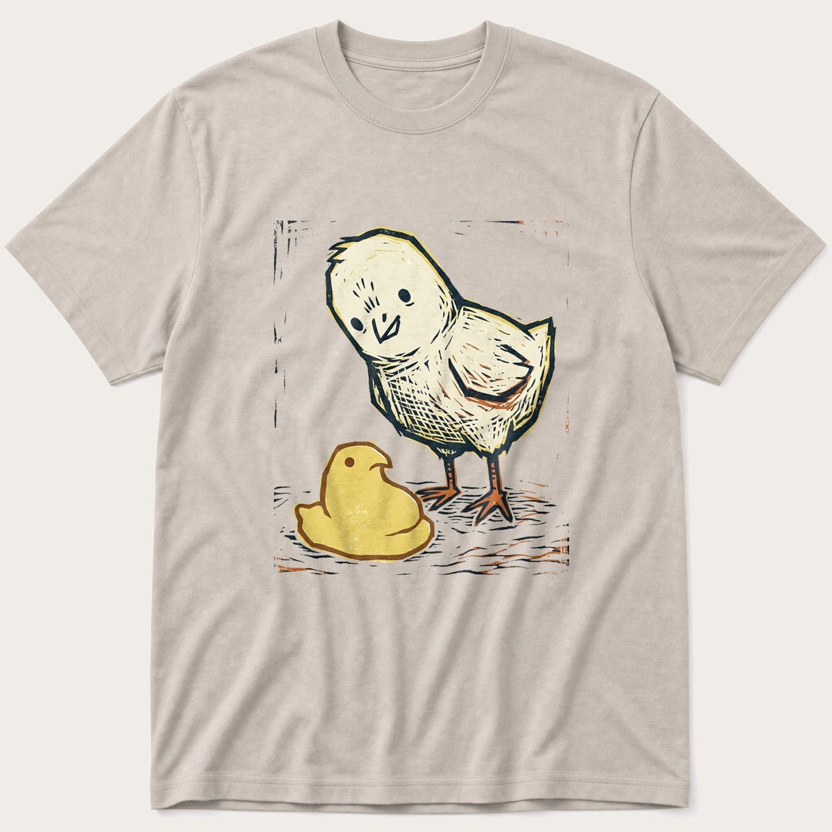 Chick Peep Woodcut T-Shirt product image 1