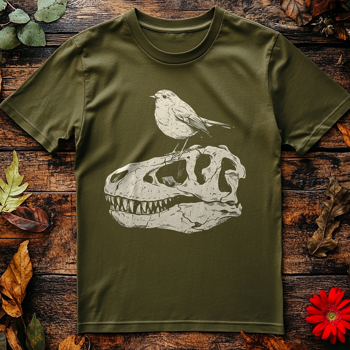 Bird On Skull V2 T-Shirt product image 1