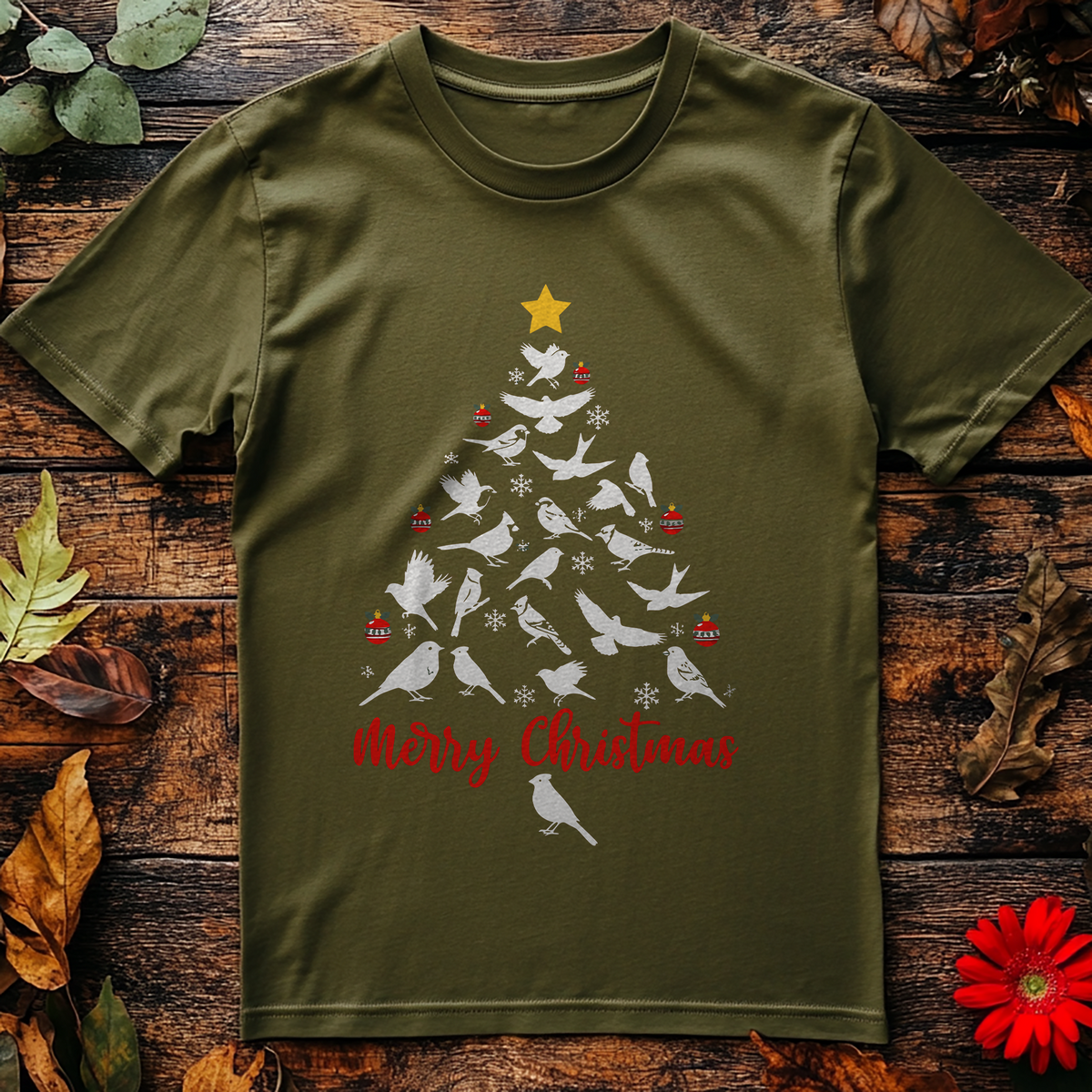 Festive Birdy Tree T-Shirt product image 4